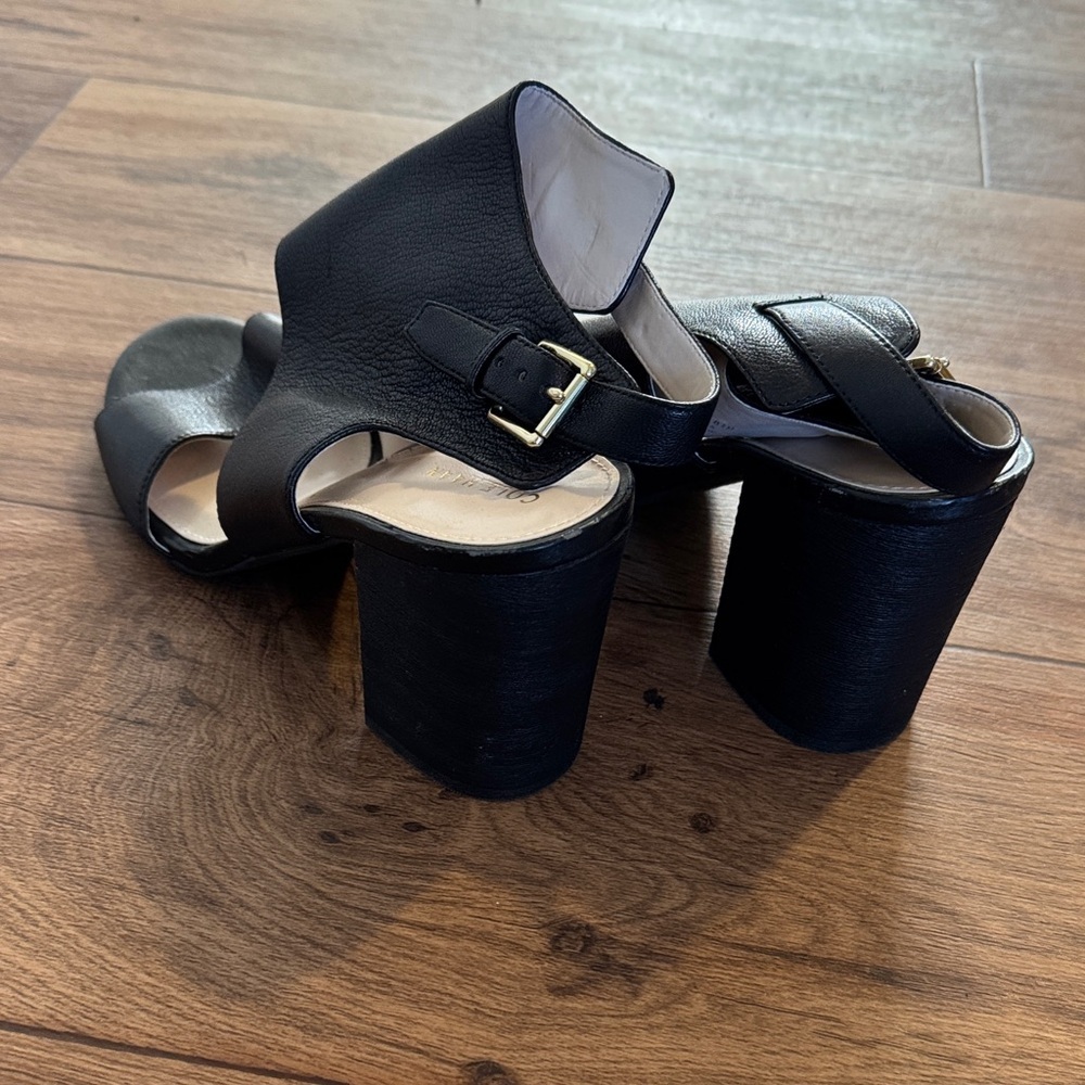 Cole Haan Black Leather Sandals - Picture 2 of 3